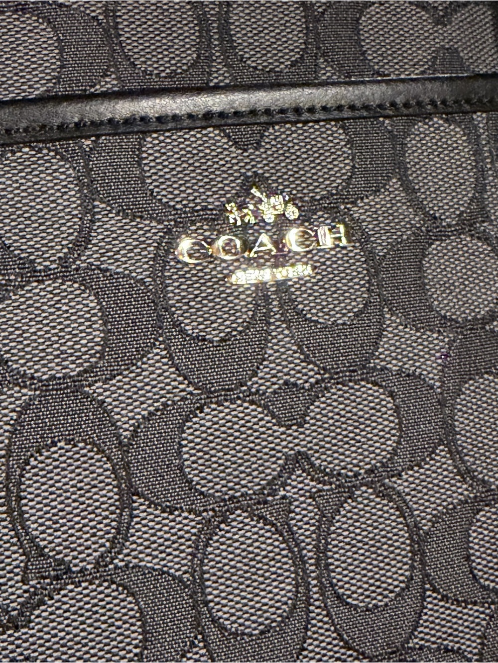 Coach Signature Black/Smoke File Crossbody Bag F58285 - EUC - Picture 9 of 12
